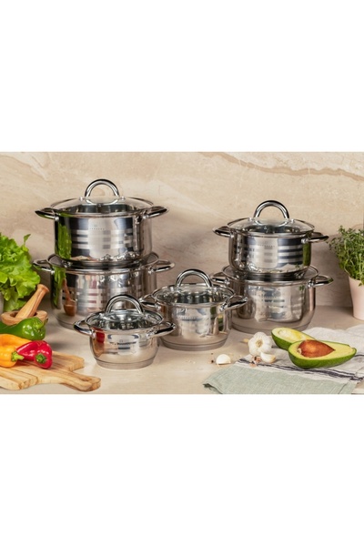 NO BRAND SET DE Ghivece FUNCȚIONAL MODERN 12 piese GARNKI EDENBERG EB-3999