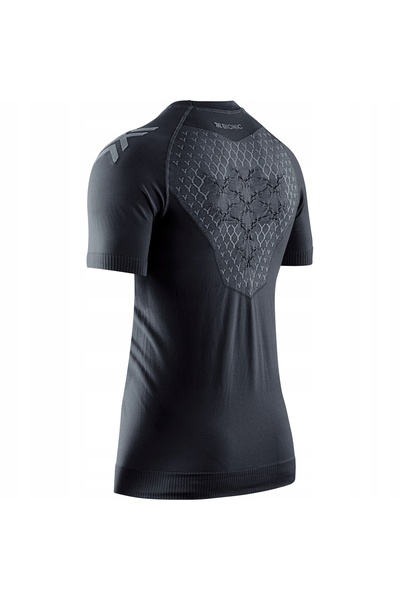 NO BRAND Tricou cu uscare rapidă X-Bionic Twyce Run Shirt S/S - negru/cenușiu M