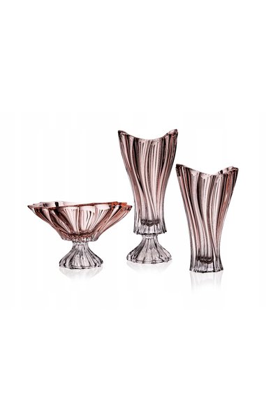 NO BRAND Salaterka cristal Bohemia Plantica Rose 33cm