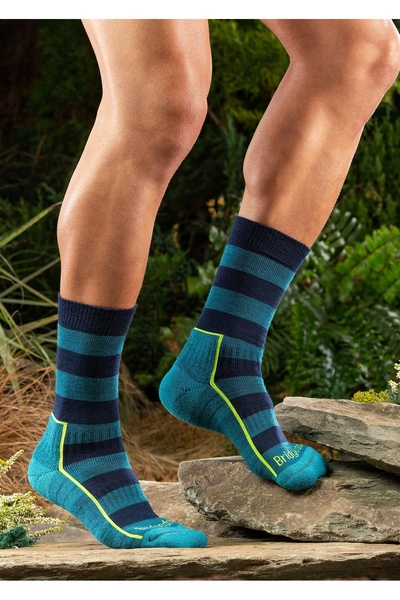 NO BRAND Șosete Bridgedale Hike LW Merino Perf Boot Pattern - petrol/navy 48+