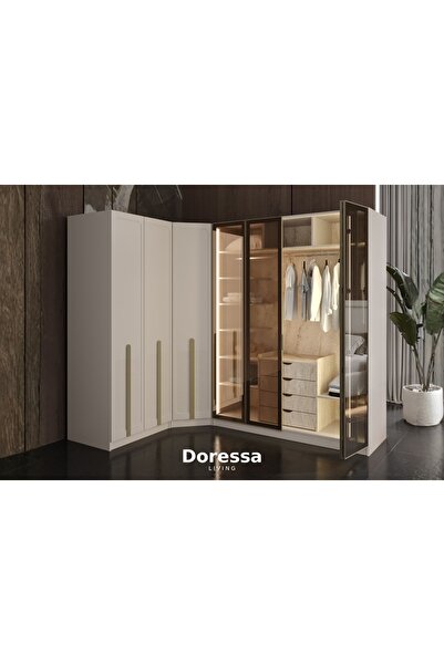 Doressa Living Soul 7 Kapılı 4 Reflekte Camlı Köşe Gardırop
