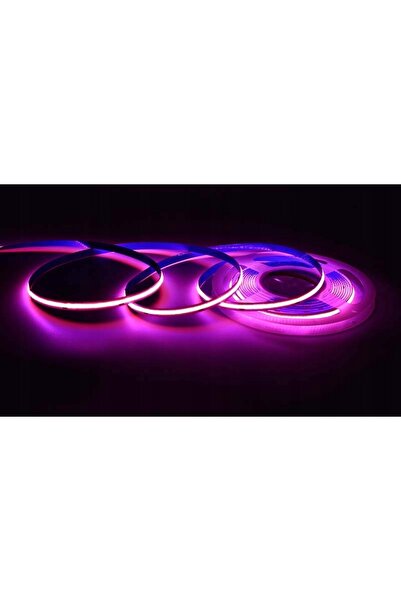 NO BRAND Bandă LED COB 5 m, 12 V, NEON, 45 W, fără puncte luminoase, roz