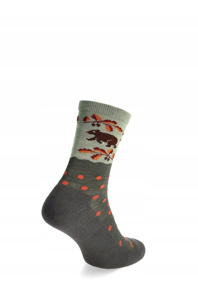 NO BRAND Șosete merino de damă Darn Tough Wild Life Crew LW - forest 35-37,5
