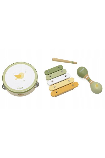 NO BRAND SET MUZICAL INSTRUMENTE DIN LEMN CIMBALURI TAMBOURIN MARACAS VIGA PO...