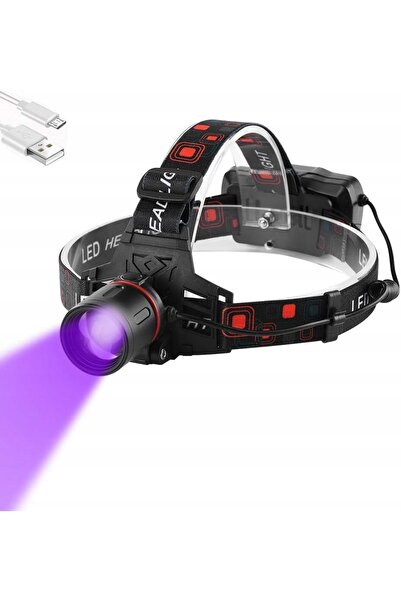 NO BRAND lanternă frontală cu LED – lumină ultravioletă