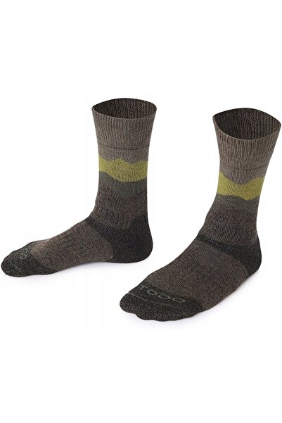 NO BRAND ALASKAN MOOSE Șosete de trekking groase, 80% MERINO, 35 Khaki