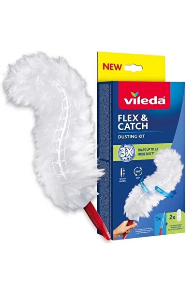 Vileda Flex & Catch duster cu mâner scurt + 2 rezerve
