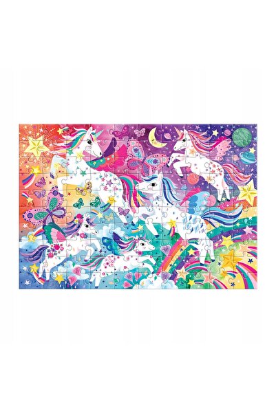 NO BRAND Mudpuppy: puzzle magic cu unicorni 100 piese 5+
