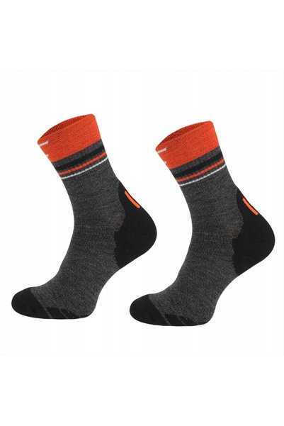 NO BRAND Șosete de trekking Clima Comfort, cu lână merinos, culoare carbon, 3...