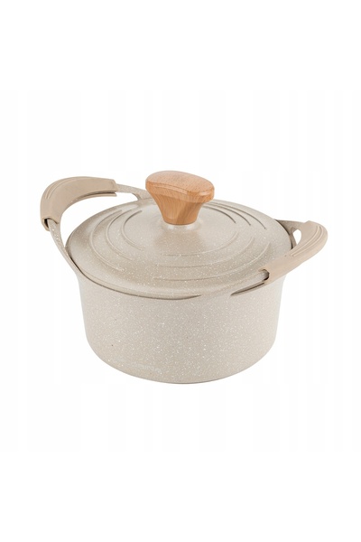NO BRAND Oală Florina Oslo 20 cm, 2,8 l, din aluminiu, bej, cu acoperământ ce...