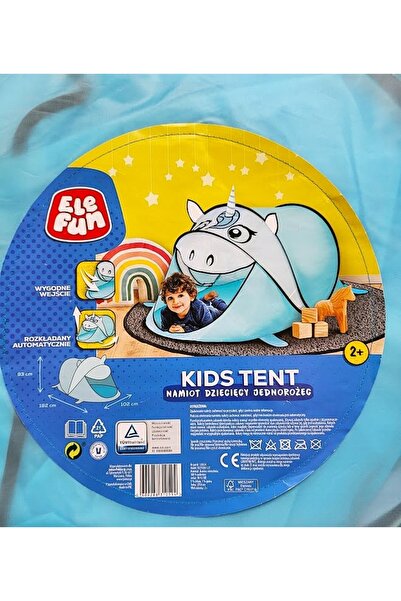 NO BRAND Cort pentru copii ELEFUN, model UNICORN, albastru, 102x182x93 cm