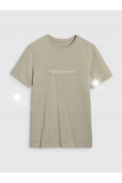 4F Tricou bărbătesc M2004 verde măsliniu 4FWSS25TTSHM2004 44S R. S