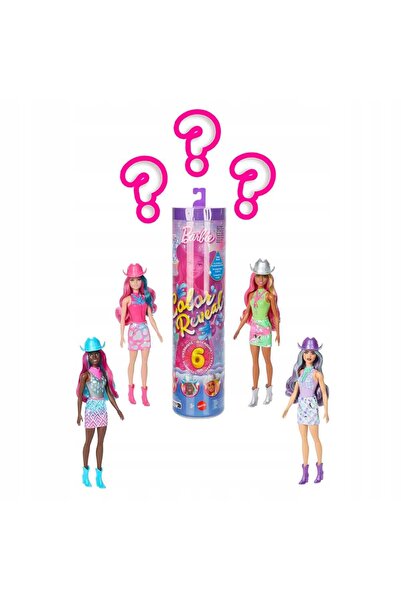 Barbie COLOR REVEAL LALKA KOWBOJKA + SURPRIZE TUBA JCP01