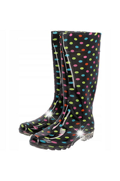 NO BRAND PROTECT2U cizme de cauciuc din PVC cu buline colorate, mărimea 37