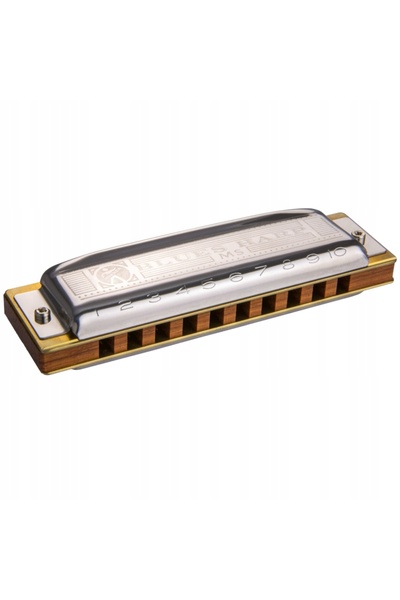 NO BRAND Harpă de gură diatonica Blues MS F, cu pieptene din lemn, Doussie Ho...