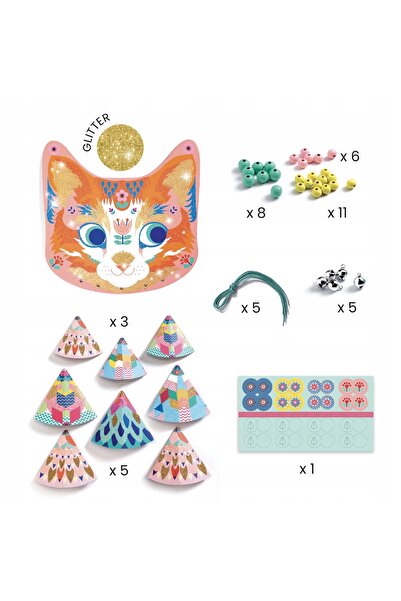 djeco Clopoțel de vânt Pisicuță Pandantiv DIY Kit creativ sonor diy djec