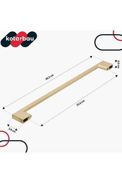 NO BRAND SET 6X MÂNERĂ MOBILIER BUCĂTĂRIE SERTAR BAZĂ AUR MAT 289 MM