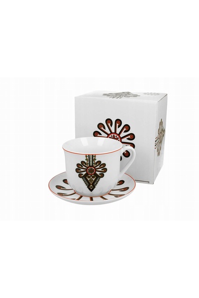 NO BRAND Ceașcă de cafea și ceai cu farfurioară, din porțelan, 470 ml, K3