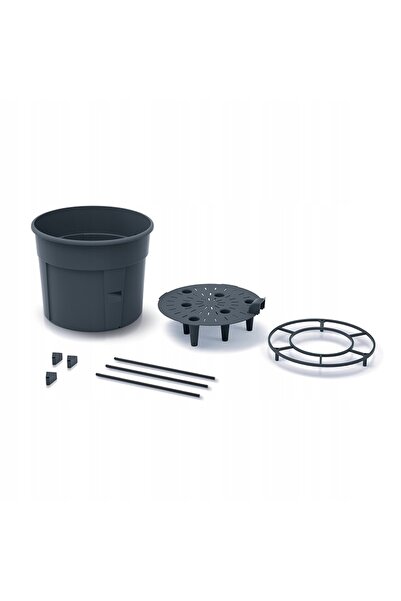 Prosperplast Ghiveci de flori din plastic gri 29 cm x 29 x 115 cm