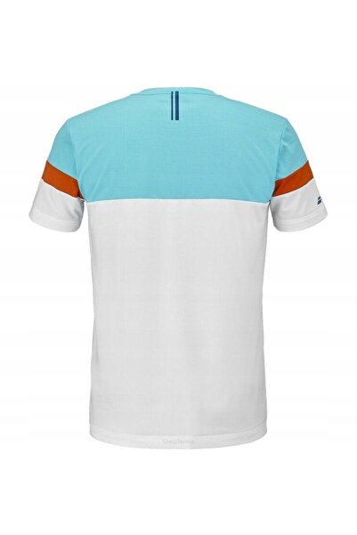 BABOLAT Tricou tenis Padel cu guler rotund pentru bărbați, alb, M