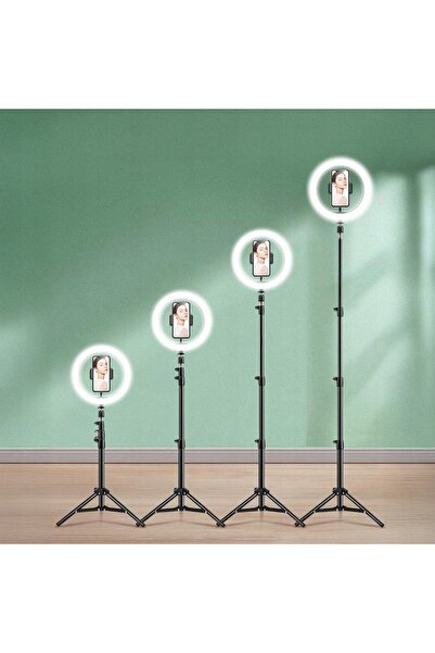 NO BRAND KIT INEL LUMINOS LED 32cm MACHIAJ SELFIE + TRIPOD 210cm