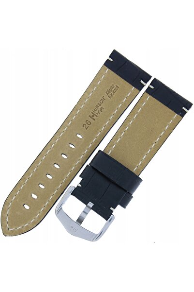 NO BRAND HIRSCH Knight L - NEGRU - 26mm - Curea de ceas din piele