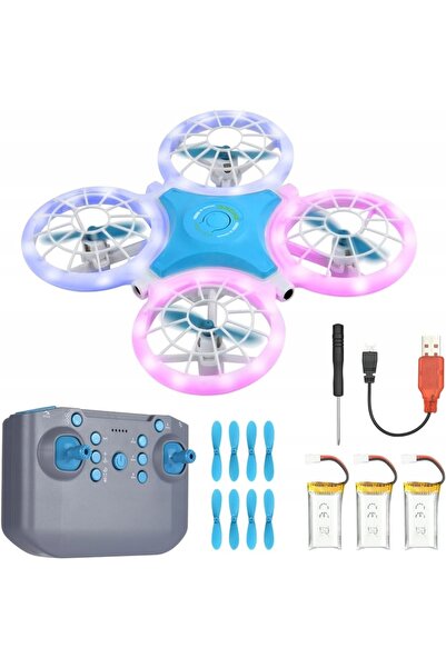 NO BRAND DRONĂ PENTRU COPII MINI RC LED 3 BATERII 3D FLIP