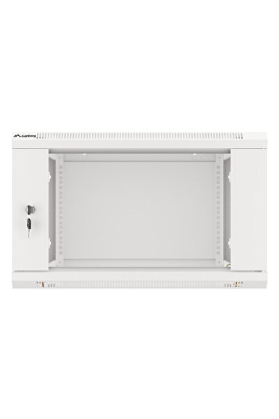 Lanberg Dulap rack de perete gri, 19 inch, 6U, 600x600mm (cu ușă de sticlă)