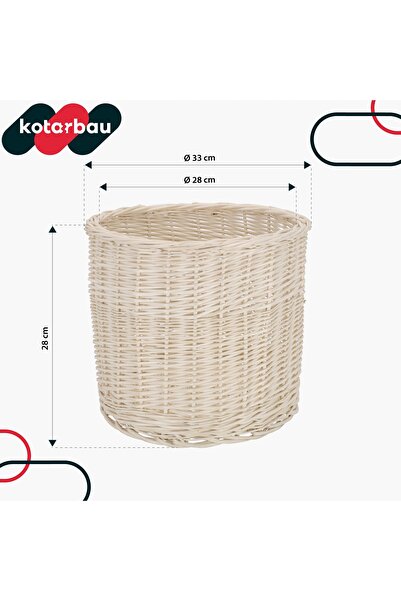 NO BRAND Ghiveci natural împletit din răchită, coș împletit pentru flori/plan...