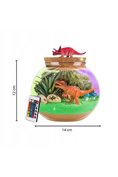 Norimpex Set creativ: Terariu de dinozauri magic cu nisip luminos LED DIY