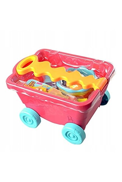 NO BRAND B.toys remorcă roșie pentru jucării de nisip, plajă, grădină