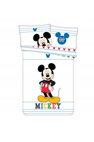 NO BRAND 100x135 Set de lenjerie de pat din bumbac Mickey Mouse Jerry Fabrics