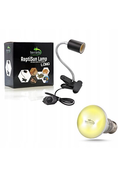 NO BRAND SET LAMPĂ TERRARIU REPTISUN LONG + BEC DE ÎNCĂLZIRE BOGANDE 50W