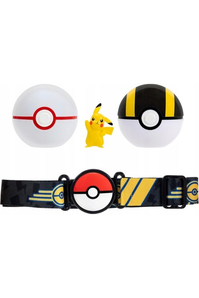 Jazwares Pokemon Pas Clip'n'Go Pikachu + 2 PokeBalle PKW4741