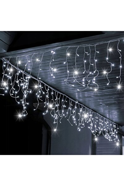 Springos LAMPĂ EXTERIOARĂ SOPLE 500 LED ALB RECE, LUMINĂ INTERMITENTĂ CU TEMP...