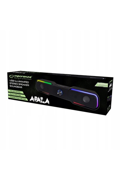 ESPERANZA Boxă USB soundbar LED/curcubeu Apala