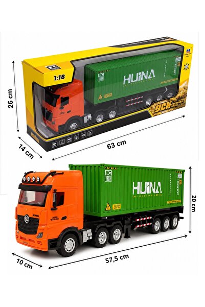 Stator CAMION CONTAINER GIGANT CU TELECOMANDĂ RC, LUMINI DE SEMNALIZARE + BAT...
