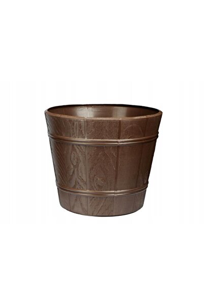 NO BRAND Ghiveci cu aspect de lemn, 42 cm, maro
