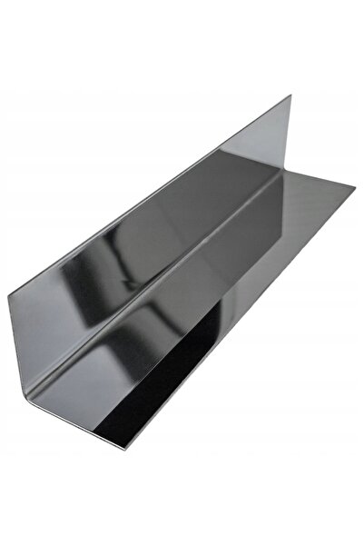 NO BRAND Cornier din oțel inoxidabil lustruit 70x120x2 mm 20 cm decorativ int...