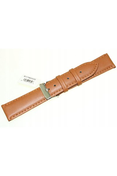 NO BRAND Curea de ceas din piele maro 20 mm JVD R17403