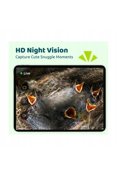 NO BRAND Căsuță pentru păsări cu cameră Birdfy House Abanos