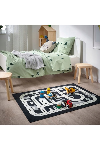 NO BRAND IKEA MARKKRYPARE Covor de joacă pentru stradă, gri închis, 74x100 cm