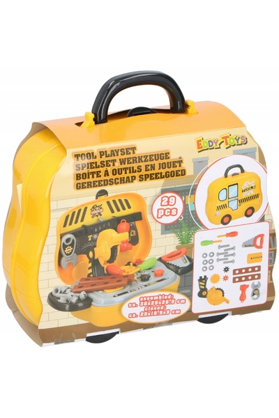 NO BRAND EDDYTOYS Set de unelte pentru copii, 29 de piese, trusă de unelte în...