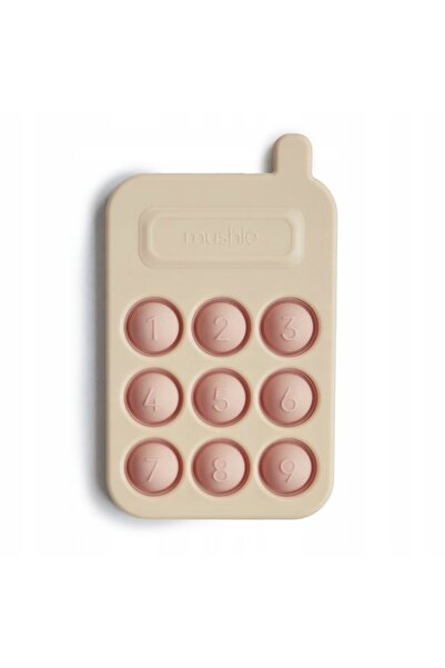NO BRAND Mushie phone Jucărie de strâns tip telefon, Jucărie senzorială antis...