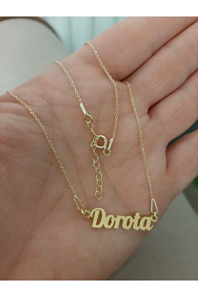 NO BRAND Colier cu nume Dorota argint 925 placat cu aur