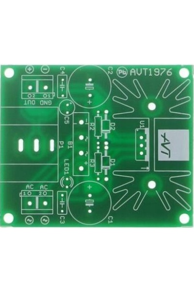 NO BRAND Sursă de alimentare reglabilă de înaltă precizie AVT1976 PCB