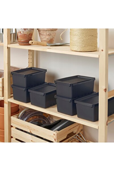 NO BRAND IKEA UPPSNOFSAD recipient cu capac 25x17x12 cm/ 4L SET DE 12