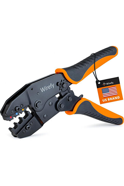 Wirefy Clește de sertizat pentru terminale izolate din nailon, mecanism cu cl...