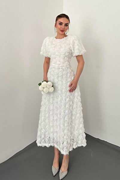 SEREMONİ BUTİK White Rose Dress