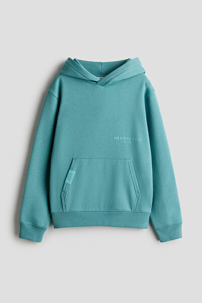 H&M Kapüşonlu ve Baskı Motifli Üst
